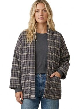 AUTRES FILLES New Oversized Japanese Hanten Padded Quilted Cardigan Jacket Sz XS
